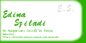 edina sziladi business card